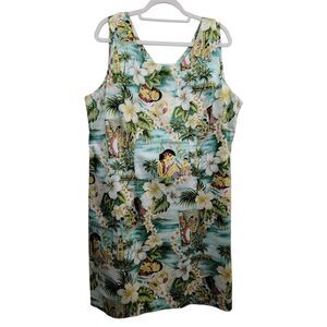 Shannon Marie Made In Hawaii Hawaiian Print Dress Size 3X